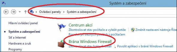 Brána Firewall pro Windows 8