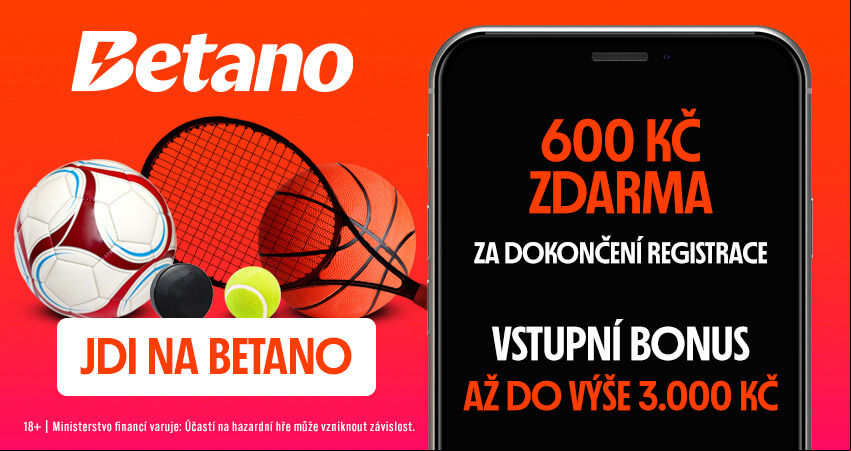 Získejte za registraci u Betana bonus 600 Kč