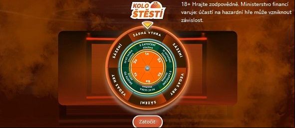 Pohled na kolo štěstí u Betana
