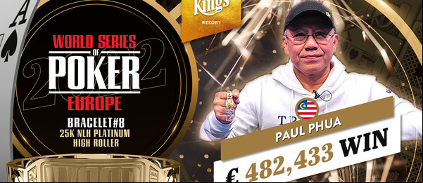 WSOPE 25K Platinum High Roller vítěz Paul Phua