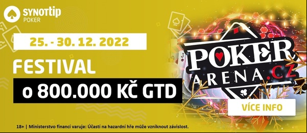 Zahrajte si PokerArena Festival o 800 tisíc na Synot Tipu