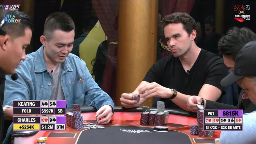 Alan Keating prohrál první den Million Dollar Game cca 15.000.000 Kč