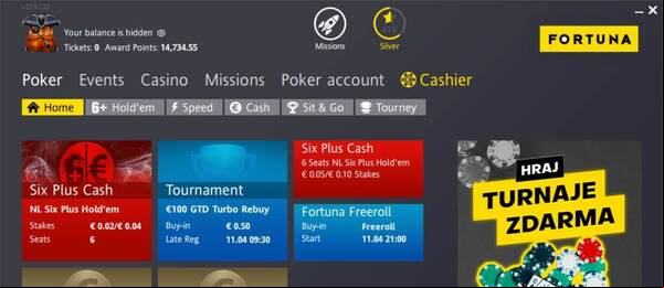 Fortuna Poker lobby