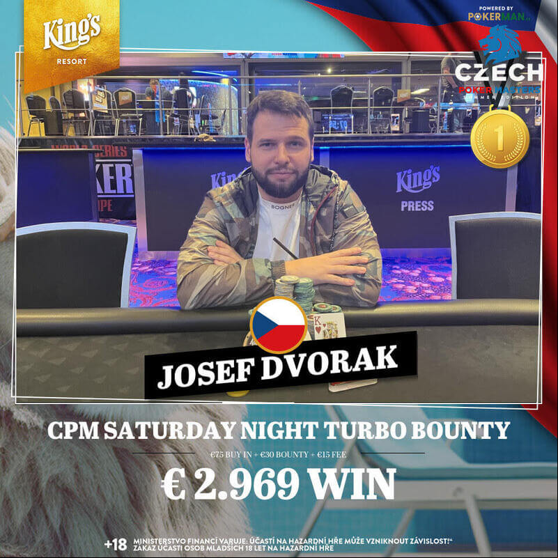 Josef Dvořák vítězí v M Saturday Night Turbo Bounty