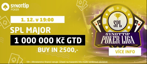Synot Tip Poker Liga 2024 na online herně Synot Tip
