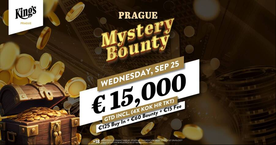Mystery Bounty v King’s Praha garantuje ve středu €15.000