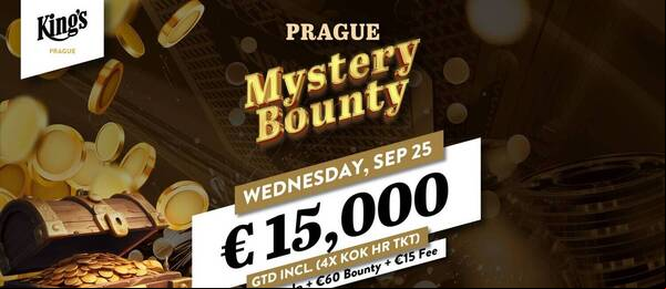 Mystery Bounty v King’s Praha garantuje ve středu €15.000