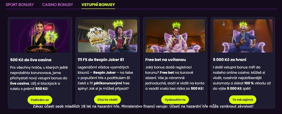 Kingsbet registrační bonusy