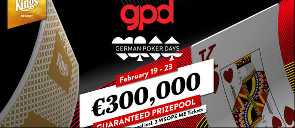 Main Event German Poker Days garantuje minimálně €300.000 prize pool