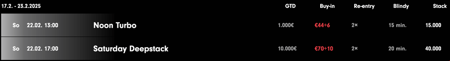 Program turnajů Grand Casino Aš