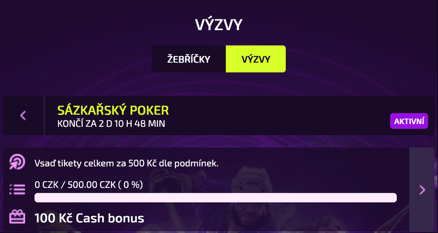 Kingsbet promo akce Sázkařský poker nabízí bonus 100 Kč