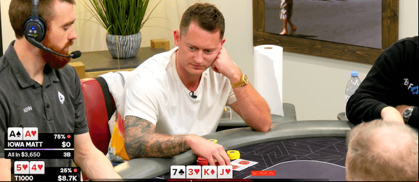 Texaský pokerový Terminátor porazil esa s kombinací 5-4