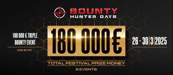 Festival Bounty Hunter Days garantuje celkem €180.000