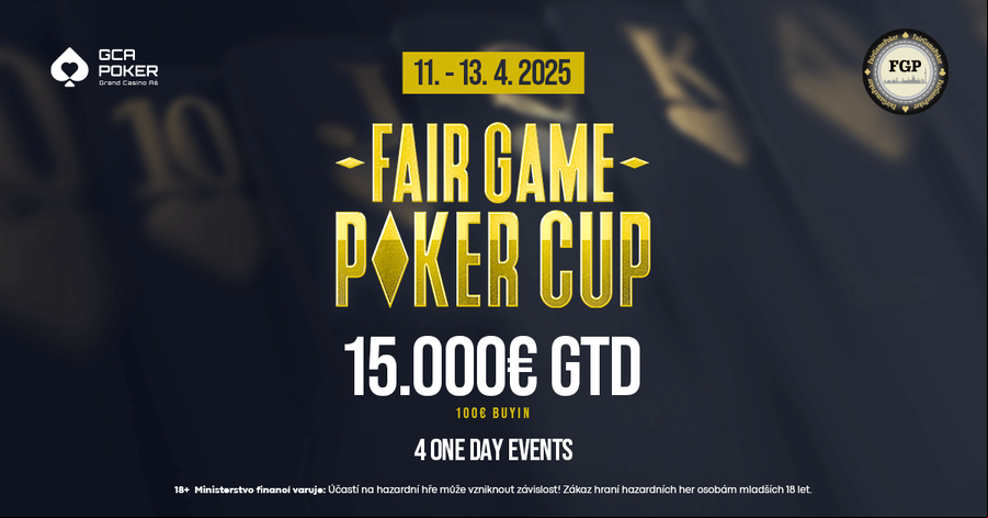 Fairgame Poker Cup garantuje minimálně €15.000 prize pool