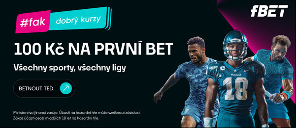 Získejte fBet vstupní bonus 100 Kč na první sázku