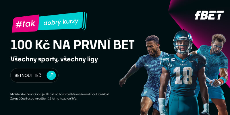 Získejte fBet vstupní bonus 100 Kč na první sázku