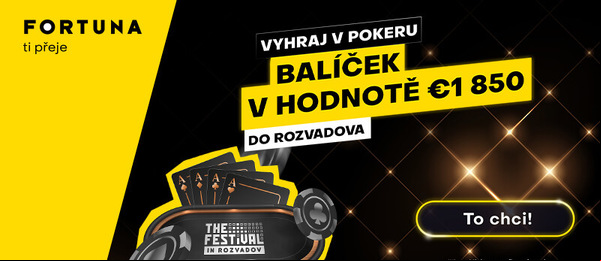 Fortuna Poker nabízí online kvalifikace na The Festival Rozvadov