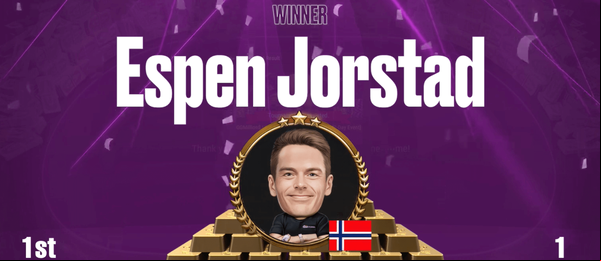 Espen Jorstad je vítězem posledního vydání GGMillion$