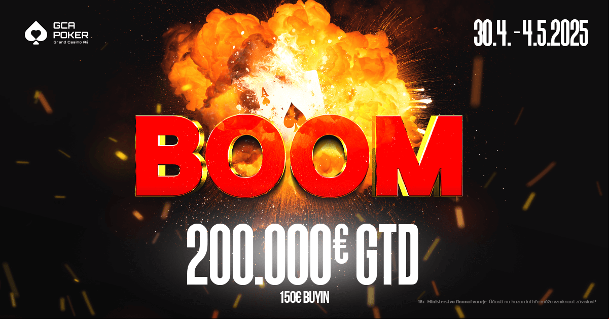 Main Event BOOM festivalu garantuje minimálně €200.000 prize pool