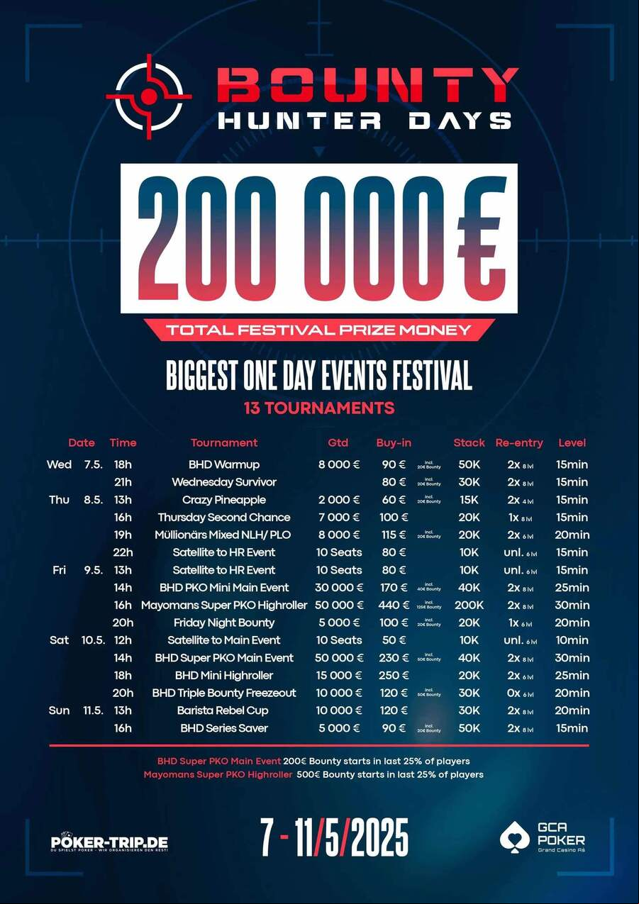 Program turnajů Grand Casino Aš