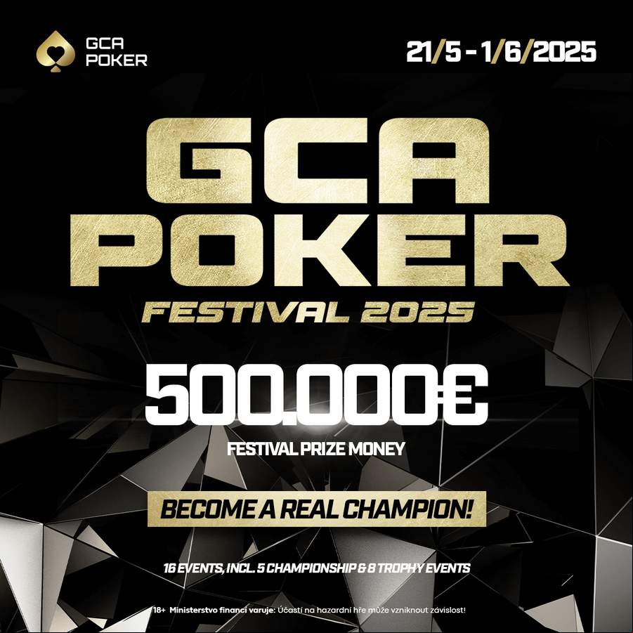 GCA Poker festival garantuje celkem €500.000